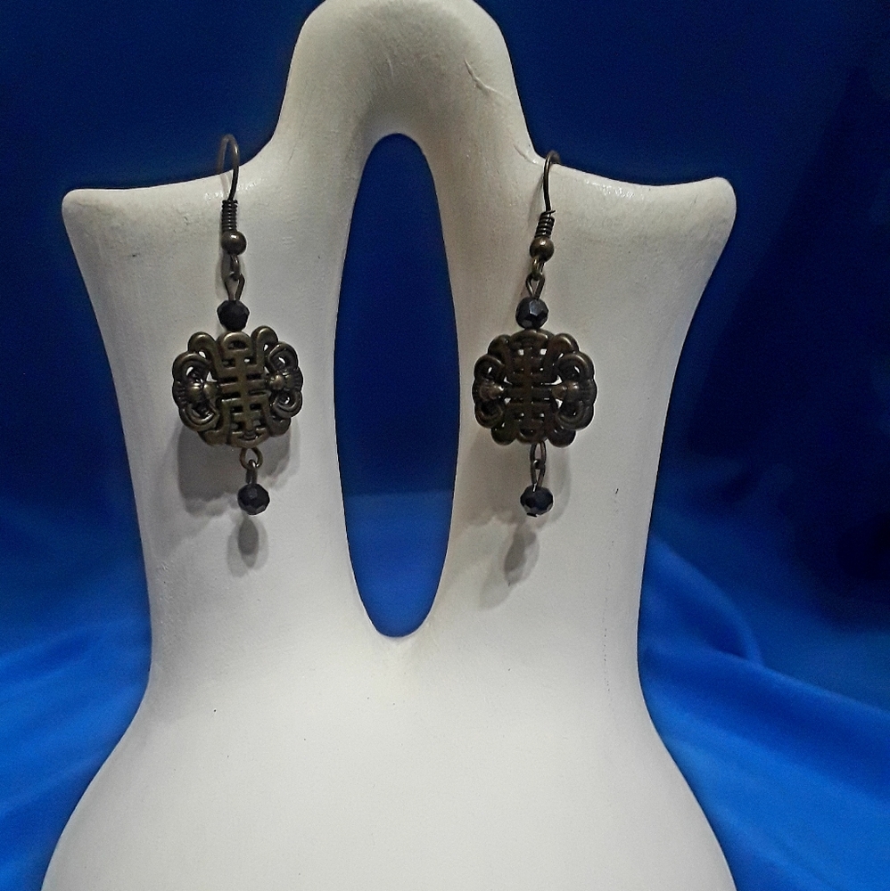 Handmade dangling earrings.